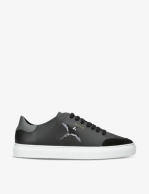 Axel Arigato Clean 90 Leather And Suede Low-top Trainers In Blk/white
