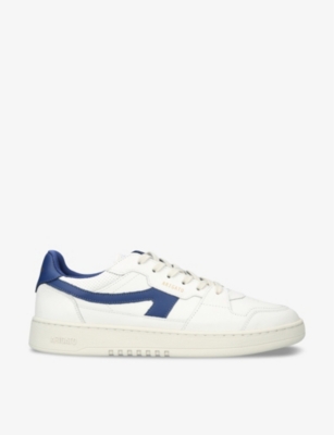 Shop Axel Arigato Men's White/comb Dice-a Panelled Leather And Suede Mid-top Trainers