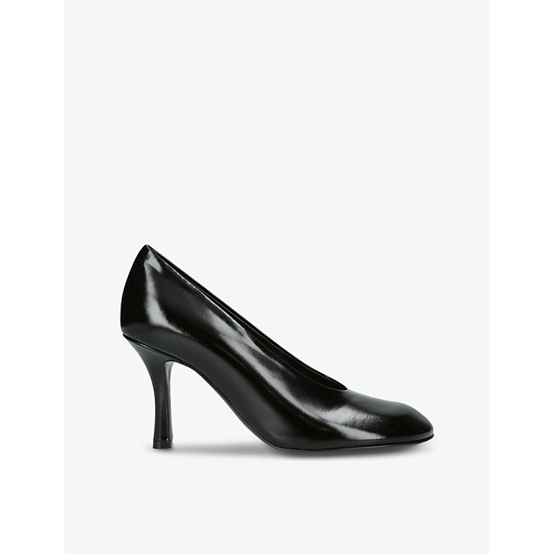Shop Burberry Baby Court Leather Heeled Courts In Black