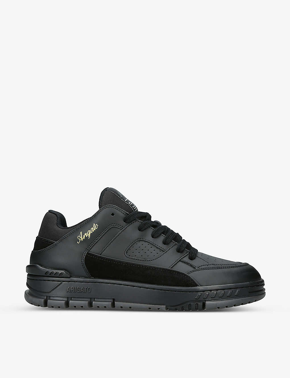 Axel Arigato Mens Black Area Lo Panelled Leather-blend Low-top Trainers