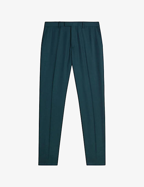 TED BAKER: Tonic-weave slim-fit tapered wool trousers