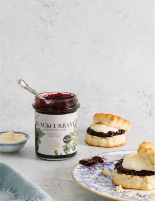 KEW GARDENS PRESERVES: Blackcurrant & Sloe Gin jam 225g