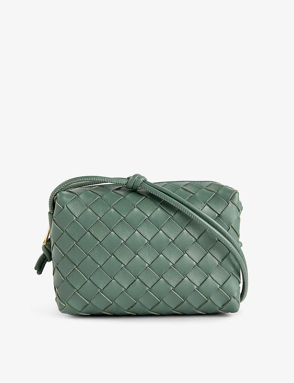 Shop Bottega Veneta Womens Green Loop Mini Leather Cross-body Bag In Aloe