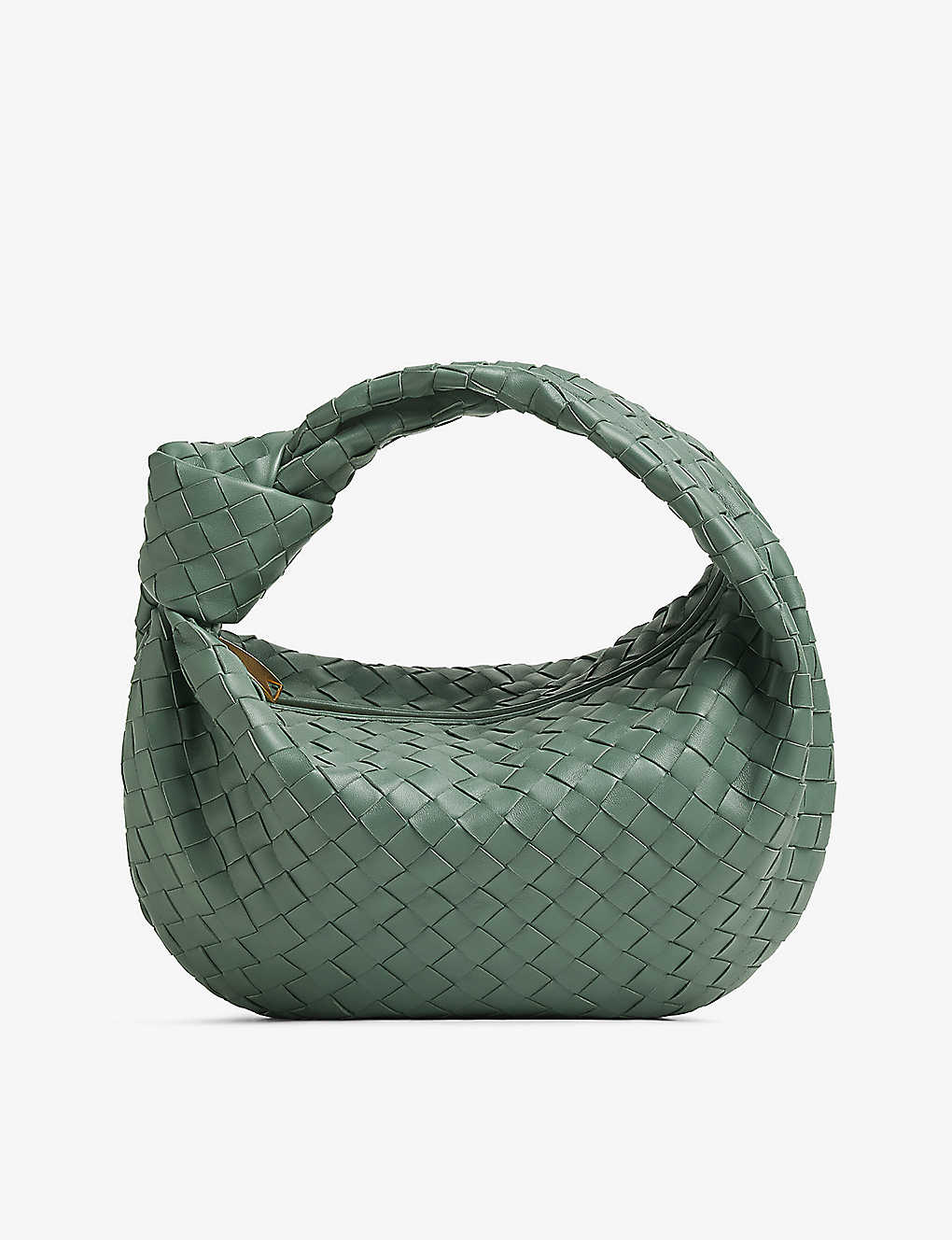 Bottega Veneta Womens Aloe-gold Teen Jodie Intrecciato-weave Leather Shoulder Bag In Green
