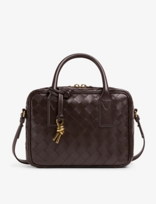 BOTTEGA VENETA: Bauletto mini leather top-handle bag