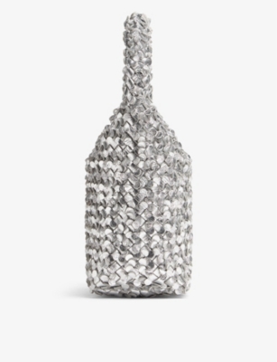 BOTTEGA VENETA: Cabat mirrored leather top-handle bag