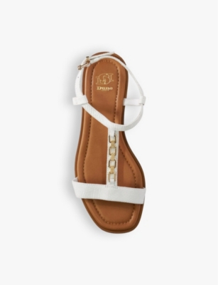DUNE: Lotty chain-embellished leather sandals