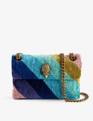 KURT GEIGER LONDON: Mini Kensington velvet cross-body bag