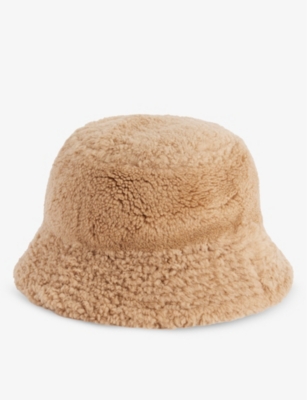Yves Salomon Womens Madeleine Wide-brim Reversible Shearling Bucket Hat