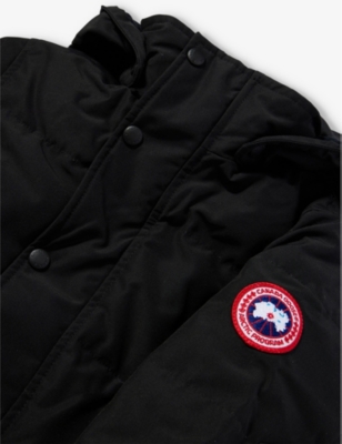 Canada Goose Boys Black - Noir Kids Logo-patch Padded Shell-down Jacket 2-7 Years In Black - Noir