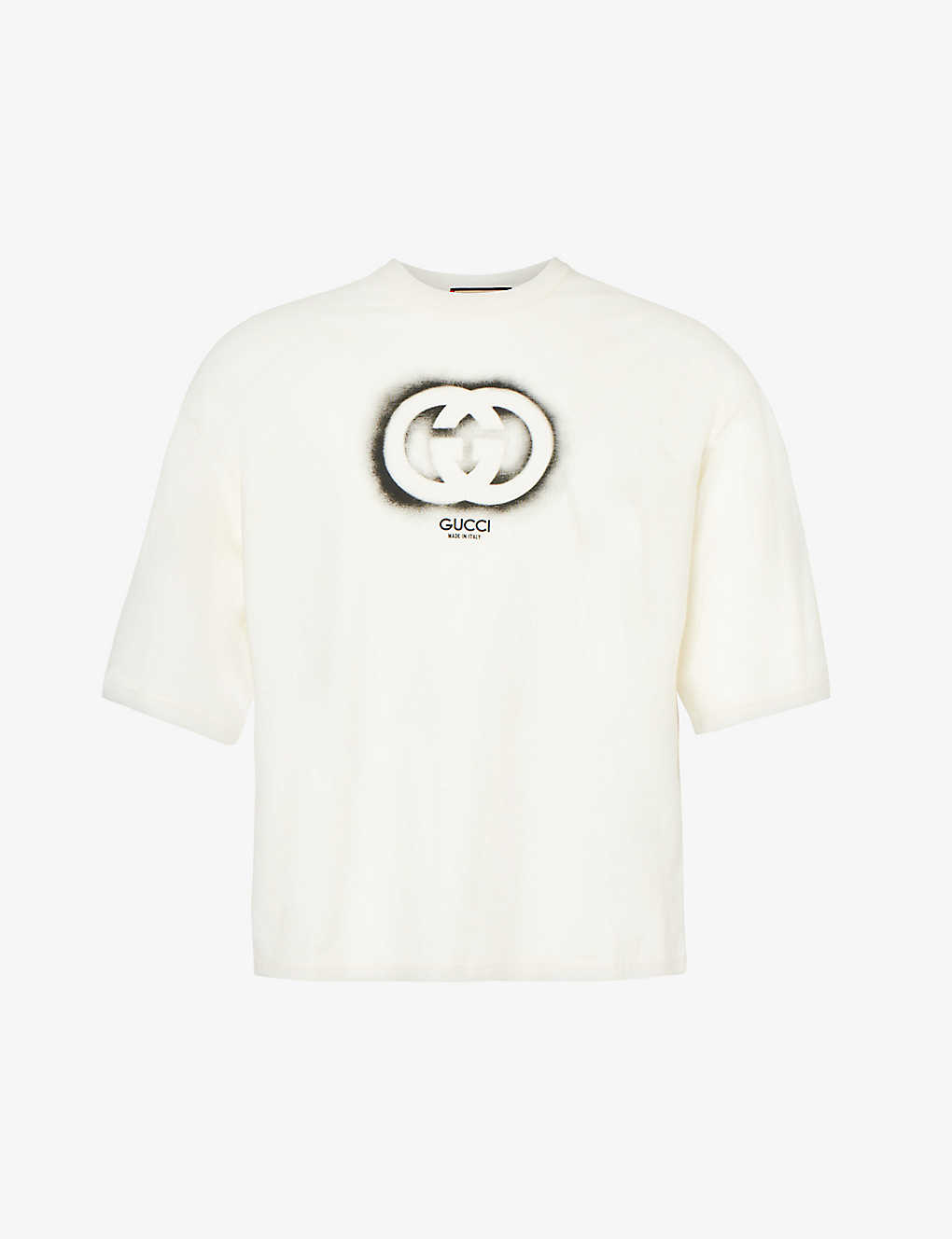 Shop Gucci Men's Sunlight/mc Brand-print Boxy-fit Cotton-jersey T-shirt In Yellow