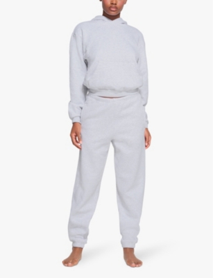 Elasticated-waist fleece jogging bottoms