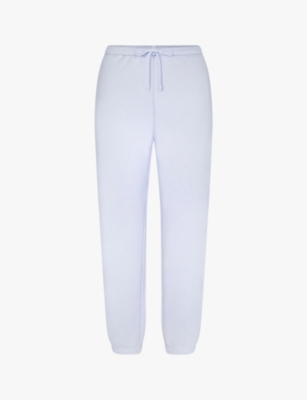 Skims Womens Periwinkle Elasticated-waist Fleece Jogging Bottoms In Periwinkle