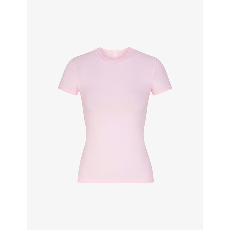Skims Womens Cherry Blossom New Vintage Short-sleeve Stretch-cotton T-shirt