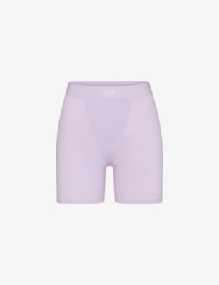 Skims Womens Lily Boyfriend Logo-waistband Stretch Cotton And Modal Boxer Shorts