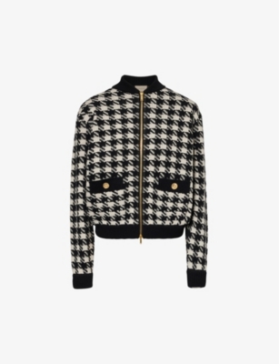 Gucci houndstooth outlet jacket