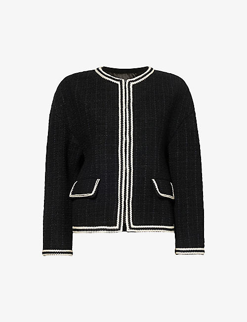 GUCCI: Bouclé-texture round-neck wool-blend jacket