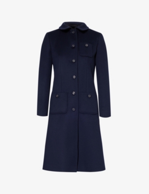 GUCCI: Brushed-texture split-hem wool coat