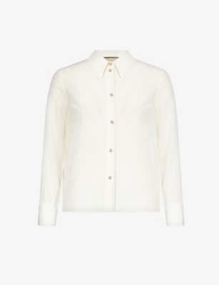 GUCCI: Double-G button silk shirt