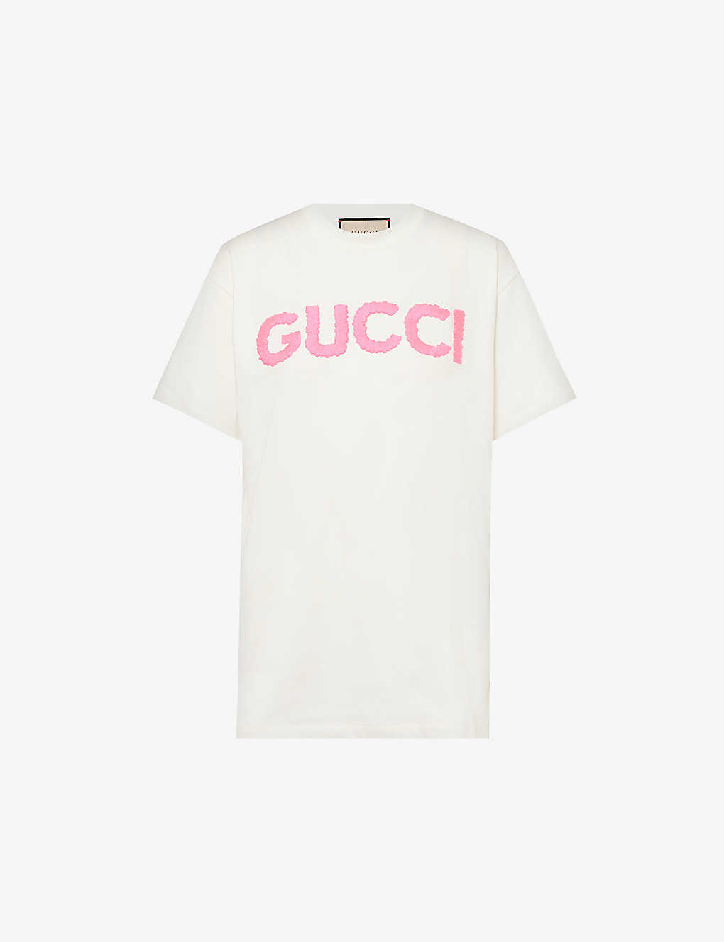 Shop Gucci Women's Sunlight Mix Logo-embroidered Cotton-jersey T-shirt