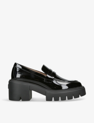 STUART WEITZMAN: Soho track-sole patent-leather loafers