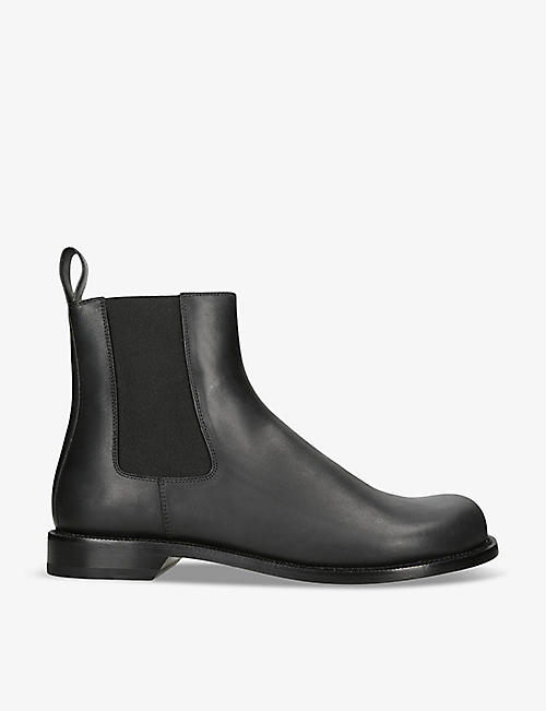 LOEWE: Campo pull-on waxed-leather Chelsea boots
