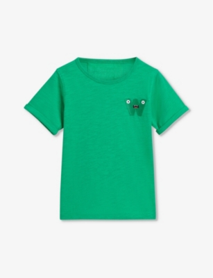 Whistles Boys Green Kids Monster Brand-embroidered T-shirt 3-9 Years