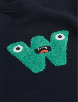 WHISTLES: Monster brand-embroidered cotton jumper 3-9 years