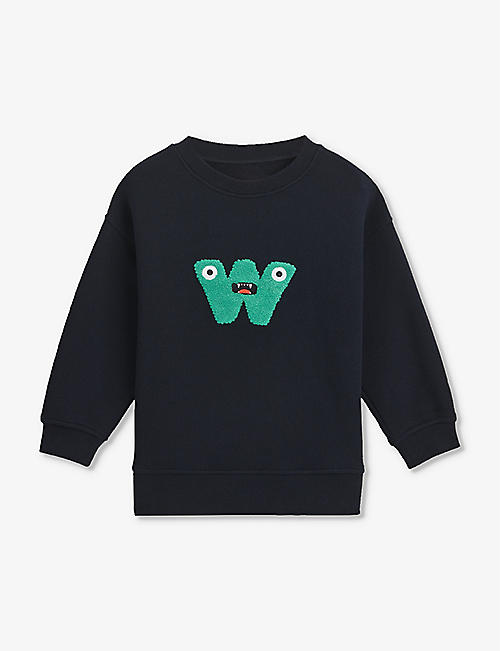 WHISTLES: Monster brand-embroidered cotton jumper 3-9 years