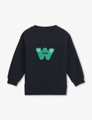 WHISTLES: Monster brand-embroidered cotton jumper 3-9 years