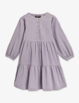 Whistles Girls Lilac Kids Nora Tiered-hem Cotton-corduroy Dress 3-9 Years