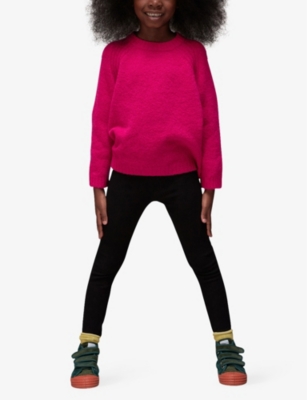 WHISTLES: Round-neck textured wool-blend jumper 3-10 years