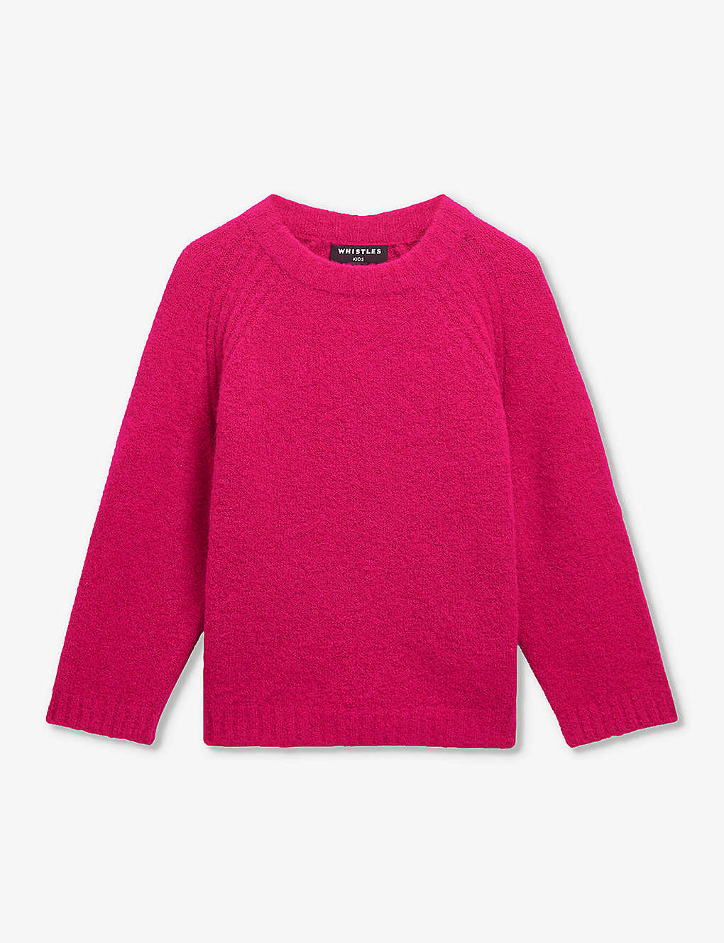 Whistles Girls Pink Kids Round-neck Textured Wool-blend Jumper 3-10 Years