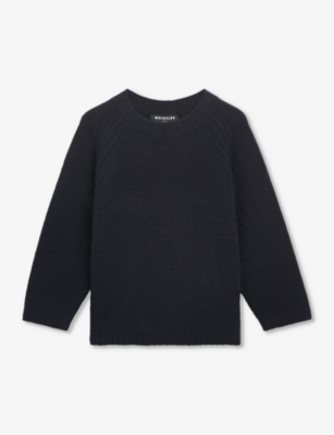 WHISTLES: Round-neck textured wool-blend jumper 3-10 years
