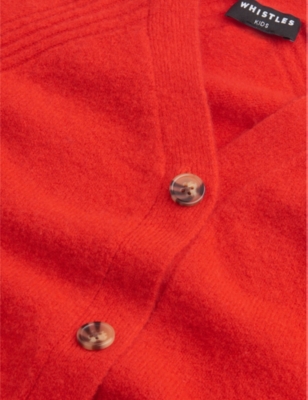 WHISTLES: V-neck textured wool-blend cardigan 3-10 years