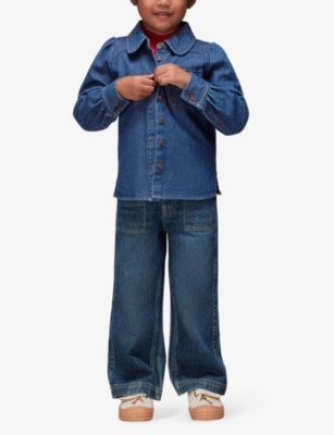 WHISTLES: Hazel chest-pocket denim shirt 3-9 years