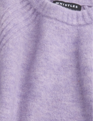 WHISTLES: Round-neck textured wool-blend jumper 3-10 years