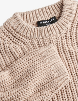 WHISTLES: Long-sleeved chunky knitted jumper 3-12 years