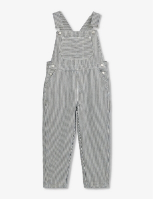 Whistles Girls Multi-coloured Kids Nico Striped Cotton Dungarees 3-12 Years