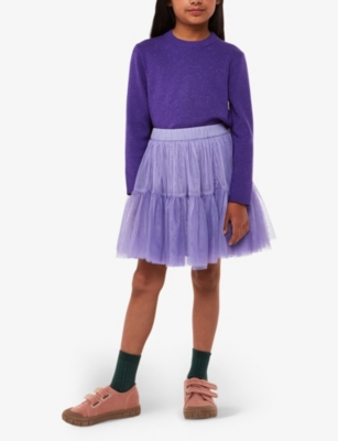 WHISTLES: Annie metallic-thread knitted jumper 3-12 years