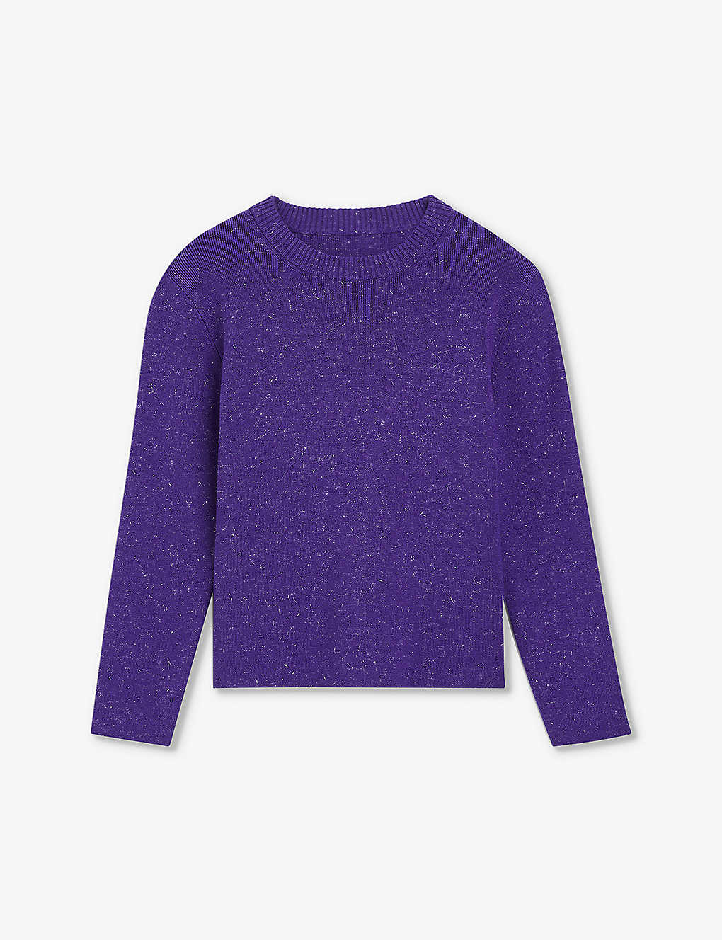 Whistles Boys Purple Kids Annie Metallic-thread Knitted Jumper 3-12 Years