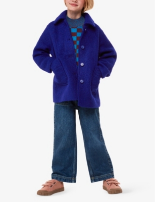 WHISTLES: Daisy bouclé-texture wool-blend coat 3-12 years