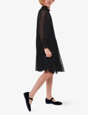WHISTLES: Effy polka-dot chiffon dress 3-12 years