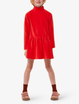 WHISTLES: High-neck ribbed stretch-jersey dress 3-12 years