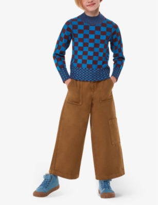 WHISTLES: Wide-leg cargo-pocket cotton trousers 3-12 years