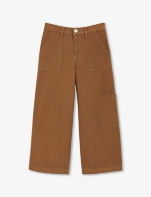 WHISTLES: Wide-leg cargo-pocket cotton trousers 3-12 years
