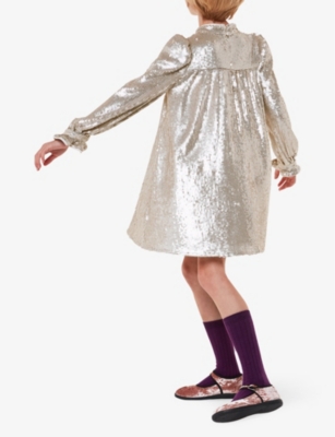 WHISTLES: Sadie high-neck sequin-embellished dress 3-12 years
