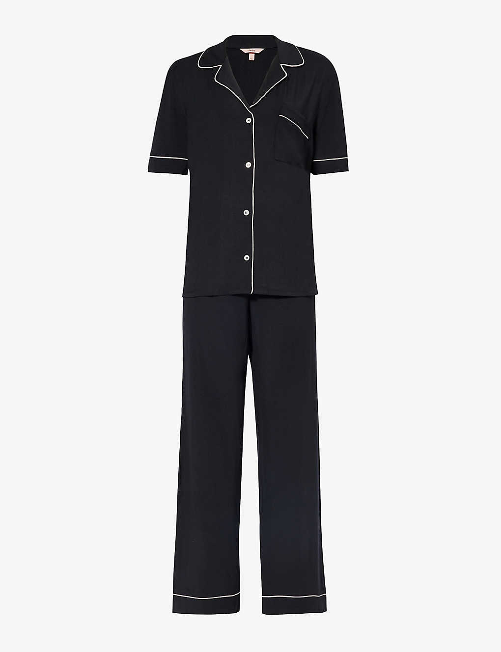 Eberjey Womens Sorbet Black Gisele Stretch-woven Pyjama Set