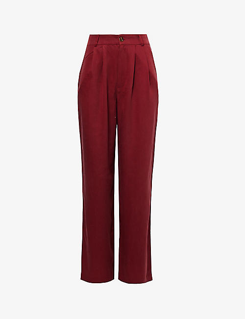 REFORMATION: Mason wide-leg high-rise woven trousers