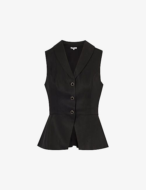 REFORMATION: Oakley shawl-lapel woven vest